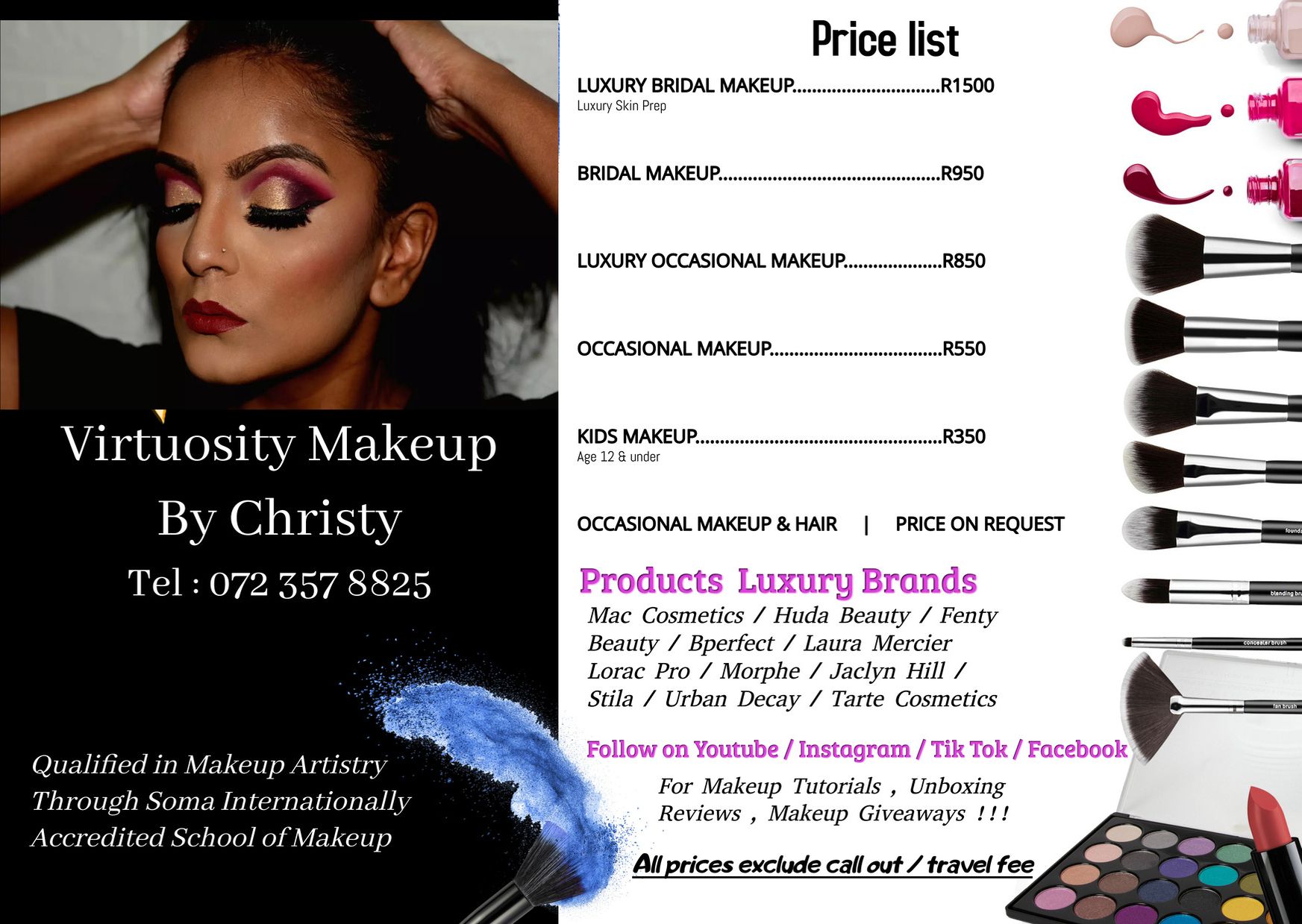 Makeup Artist Durban Prices